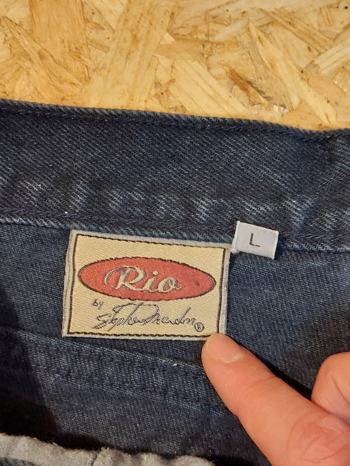 Vintage RIO Straight Jeans W28 L30 Black 100% Cotton 90s retro