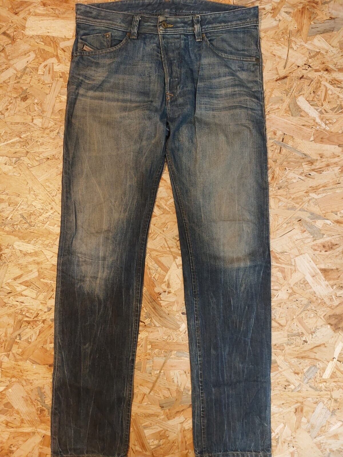 Vintage Diesel W33 L35 Mid Blue denim Jeans Straight Leg Y2K Italian retro