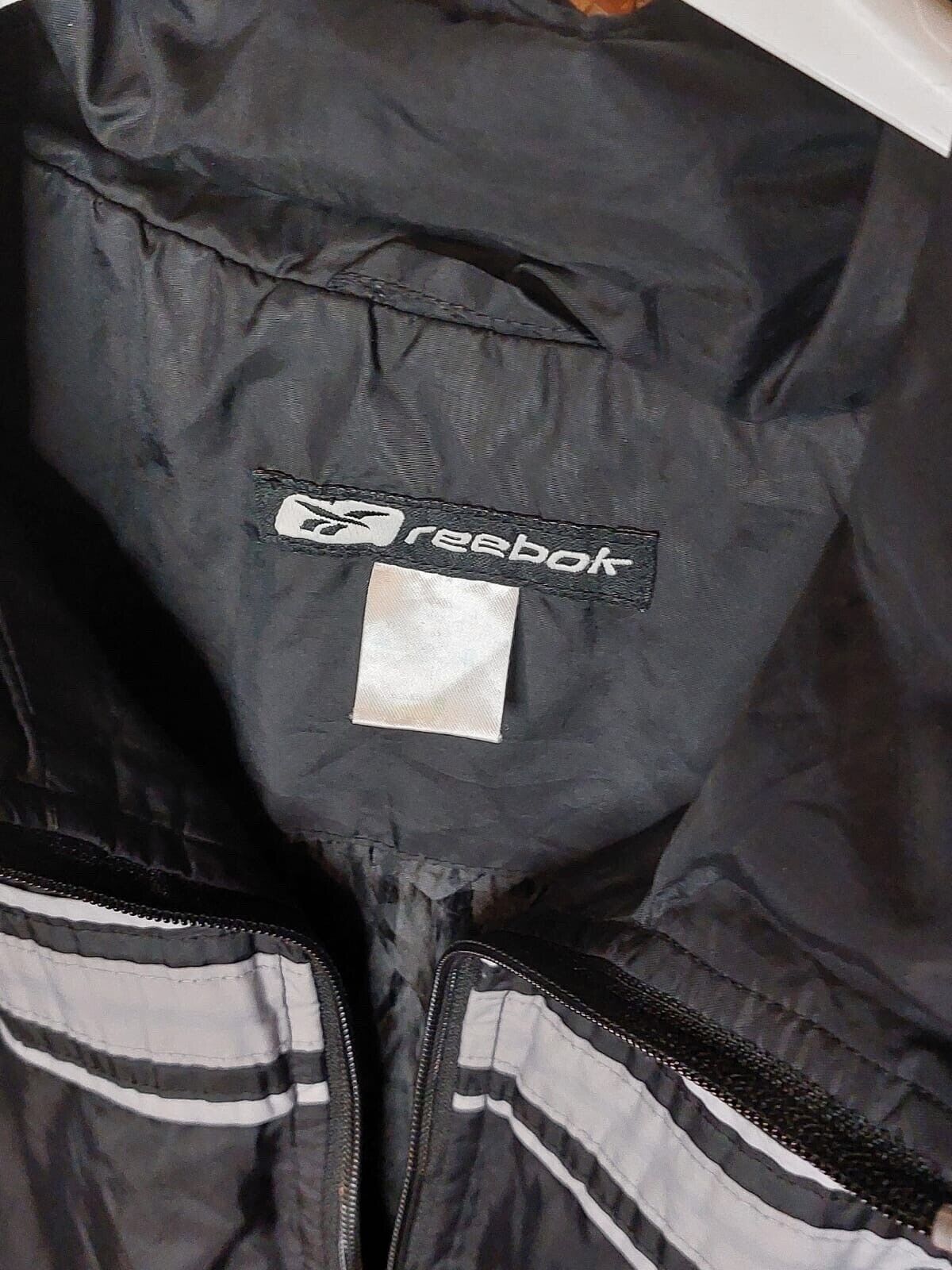 Vintage Reebok Classic Sz XL Track Windbreaker Jacket 80s Black Retro