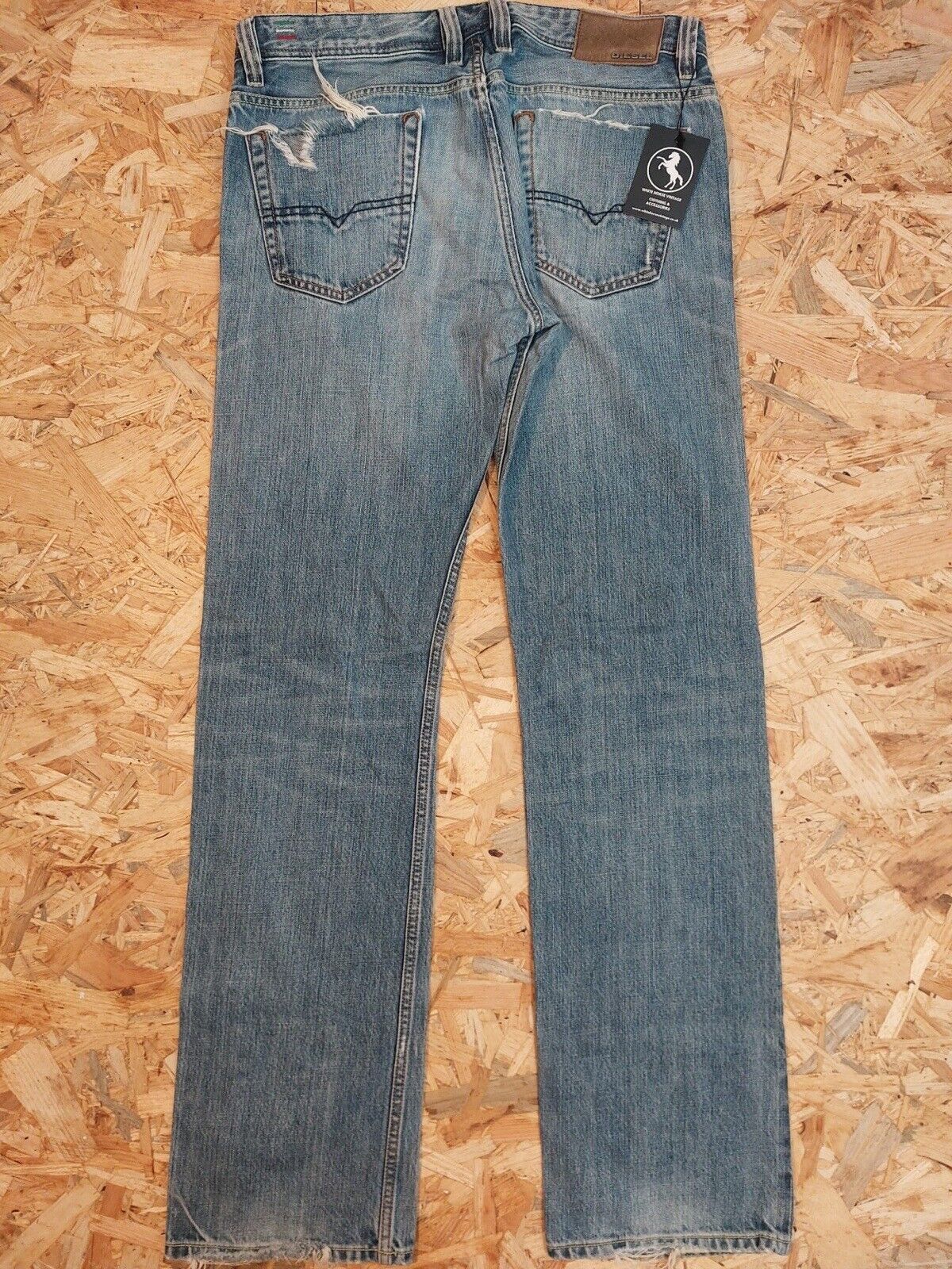 Vintage Diesel Industry W32 L34 Mid Blue #008IK Straight Denim Jeans 90s retro