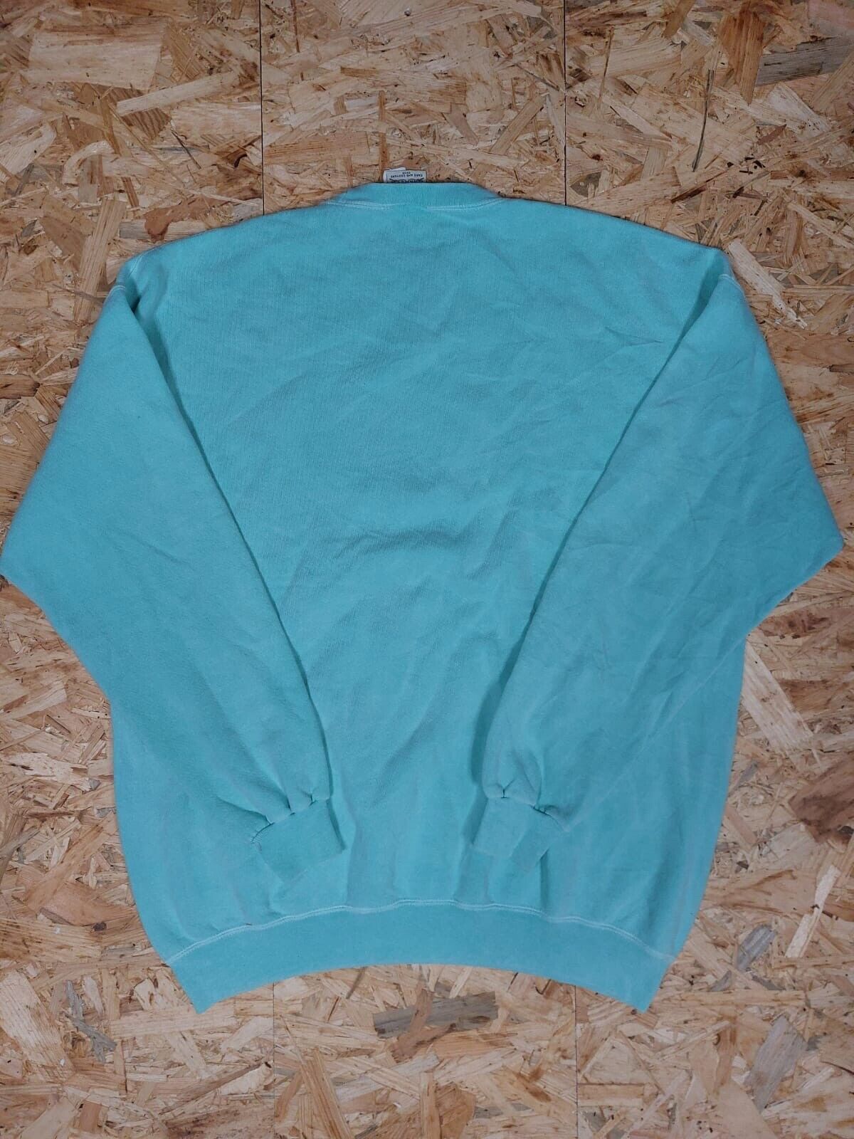 Vintage Graphic print Sz L Large Teal blue sweatshirt 90s retro Oarsman MOM