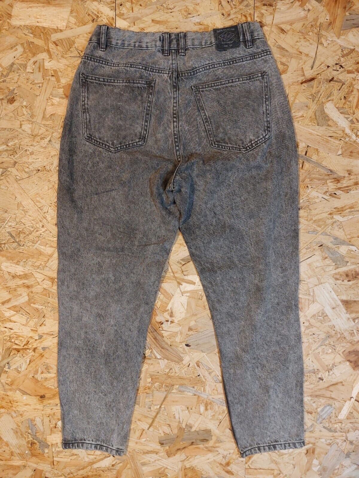 Vintage Mom jeans W30 L27 Straight Regular Charcoal Black Denim Jeans Bootydefy