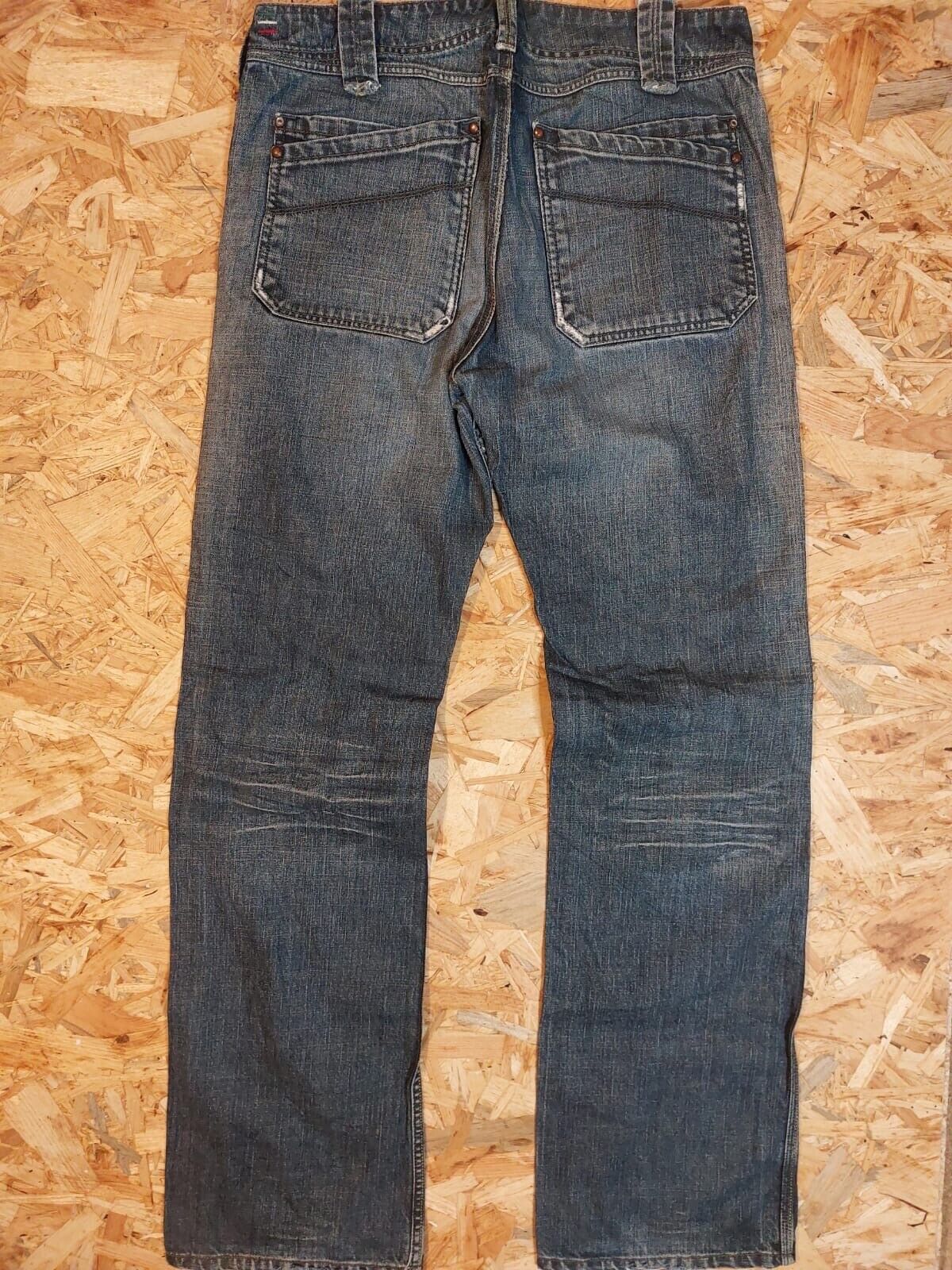 Vintage Diesel Industry W31 L34 MOORIX Mid Blue Straight Denim Jeans rework pkt