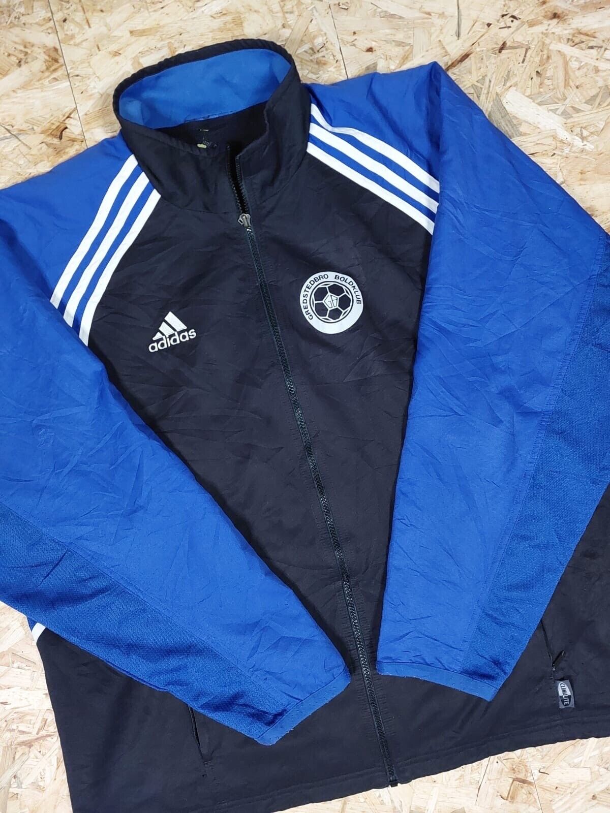 Vintage Adidas Windbreaker Tracksuit Jacket Blue Sz 3XL 00s Nike Tick