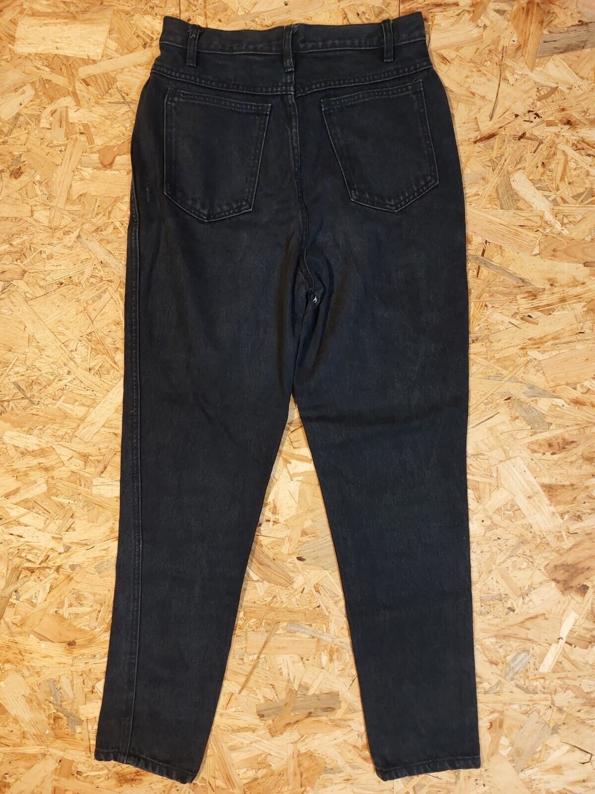 Vintage RIO Straight Jeans W28 L30 Black 100% Cotton 90s retro