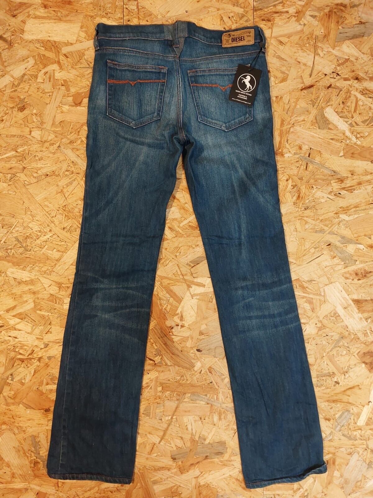 Vintage Diesel Industry BOOTZEE W26 L32 Mid Blue Bootcut Denim Jeans 90s retro