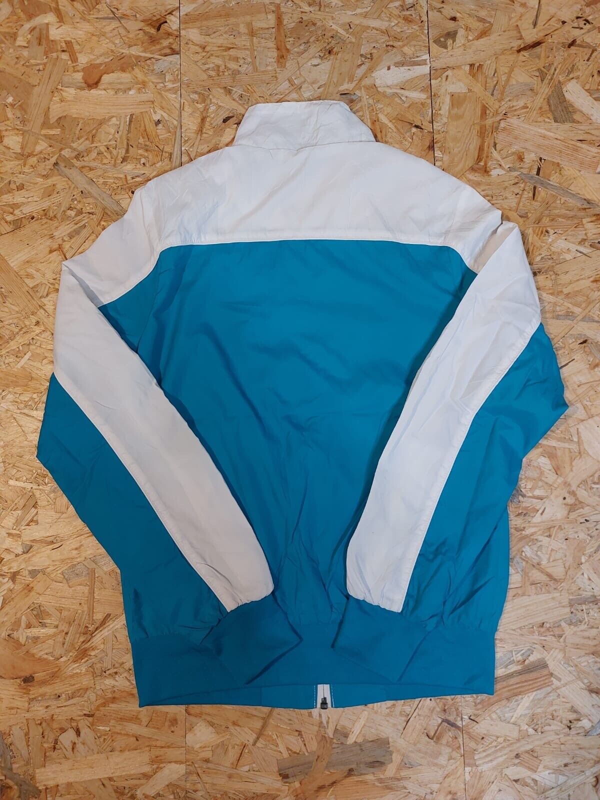 Vintage Nike Sz S (8/10) Women Blue White Windbreaker Tracksuit Jacket retro 90s