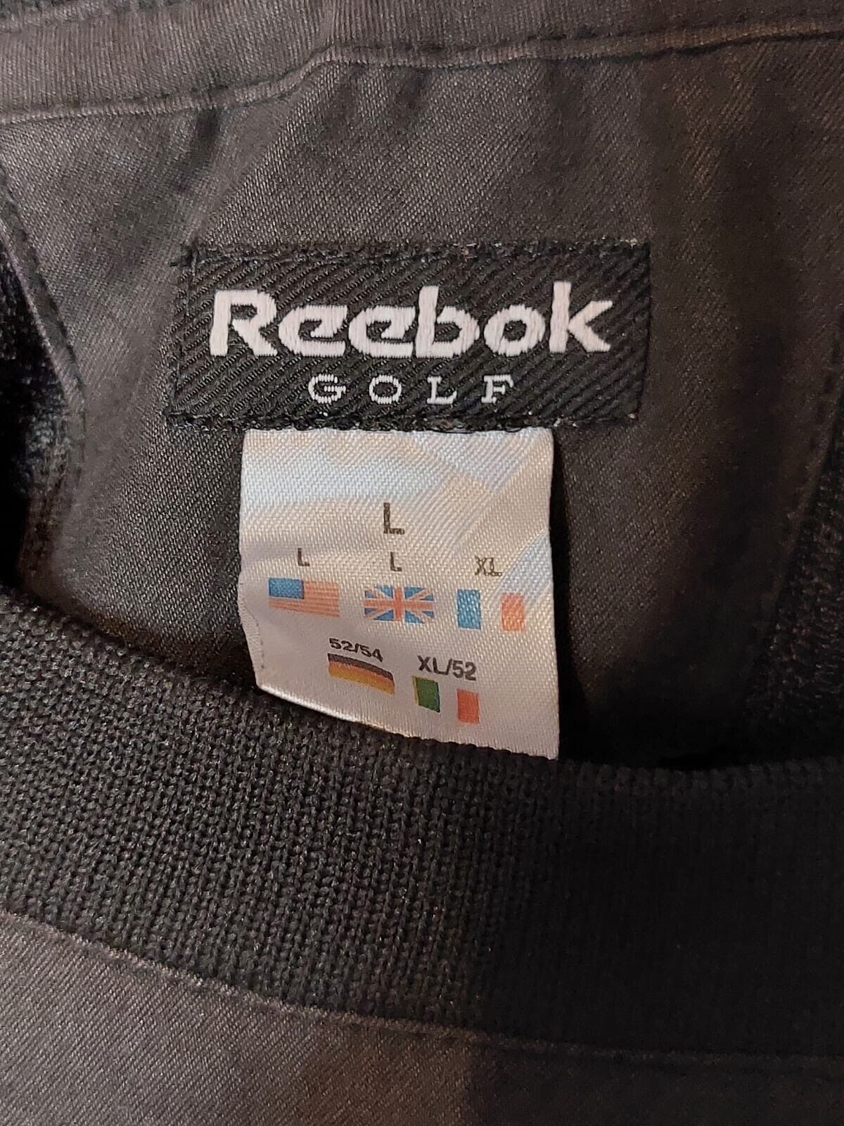 Vintage Reebok Black Size L | Jacket Windbreaker Pullover | 90s Retro golf