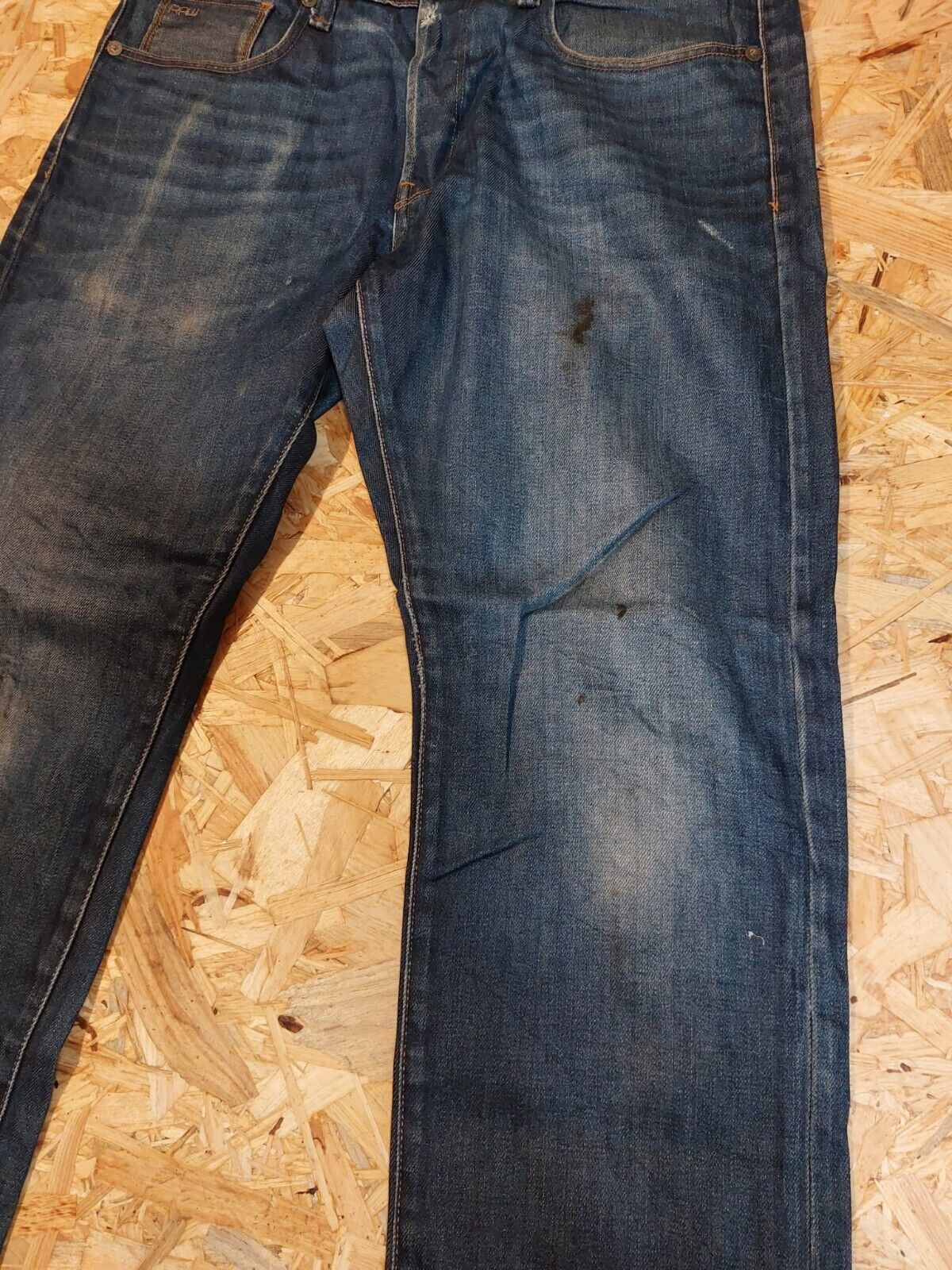 Vintage G Star Raw 3301 W34 L30 Blue Jeans Straight Leg Retro