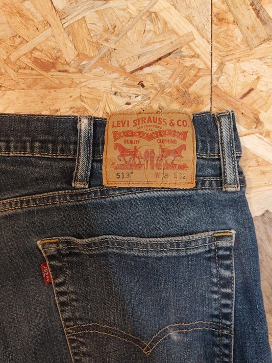 Vintage LEVI's Big E tag W38 L32 Straight Denim Dark Blue Jeans Cotton| PRE 1971