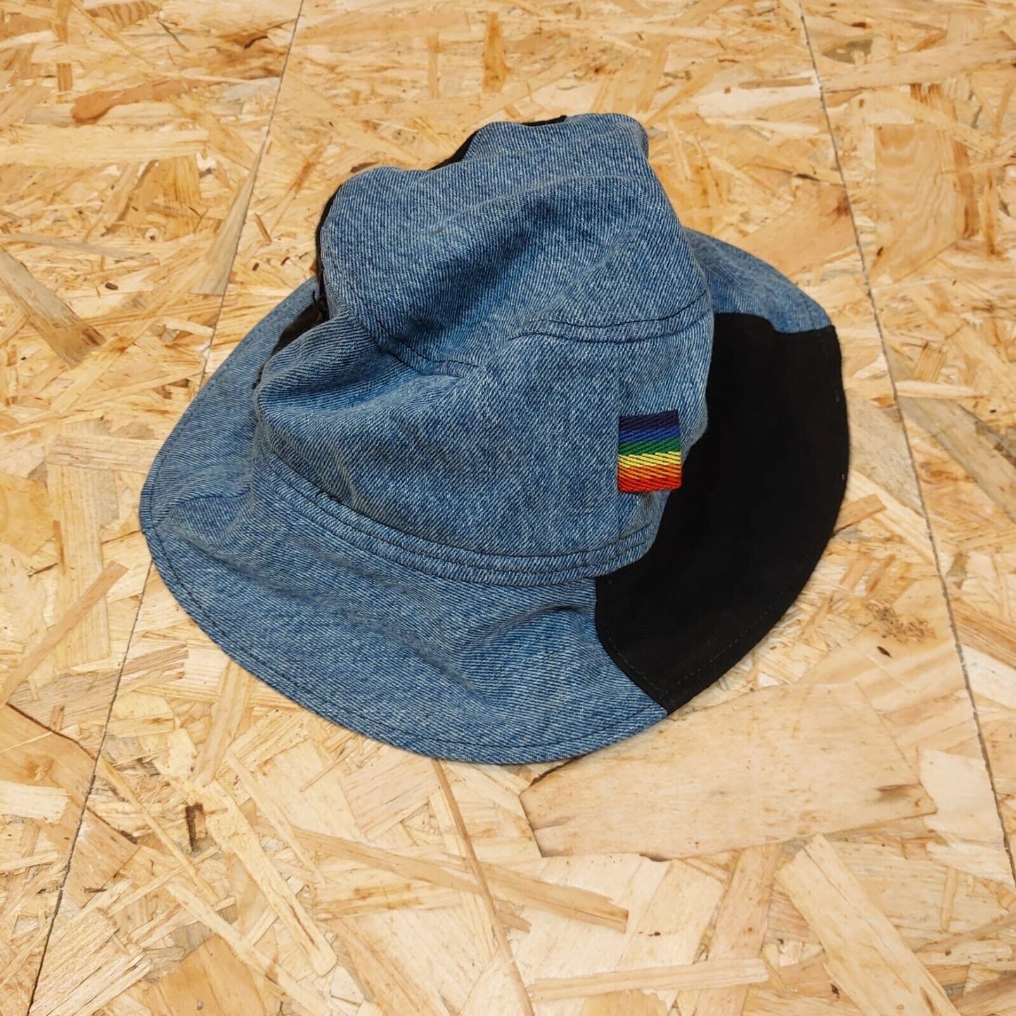 Vintage Levis Denim Bucket Hat - Blue- Up cycled By Re-Maid Size S/M - Pride