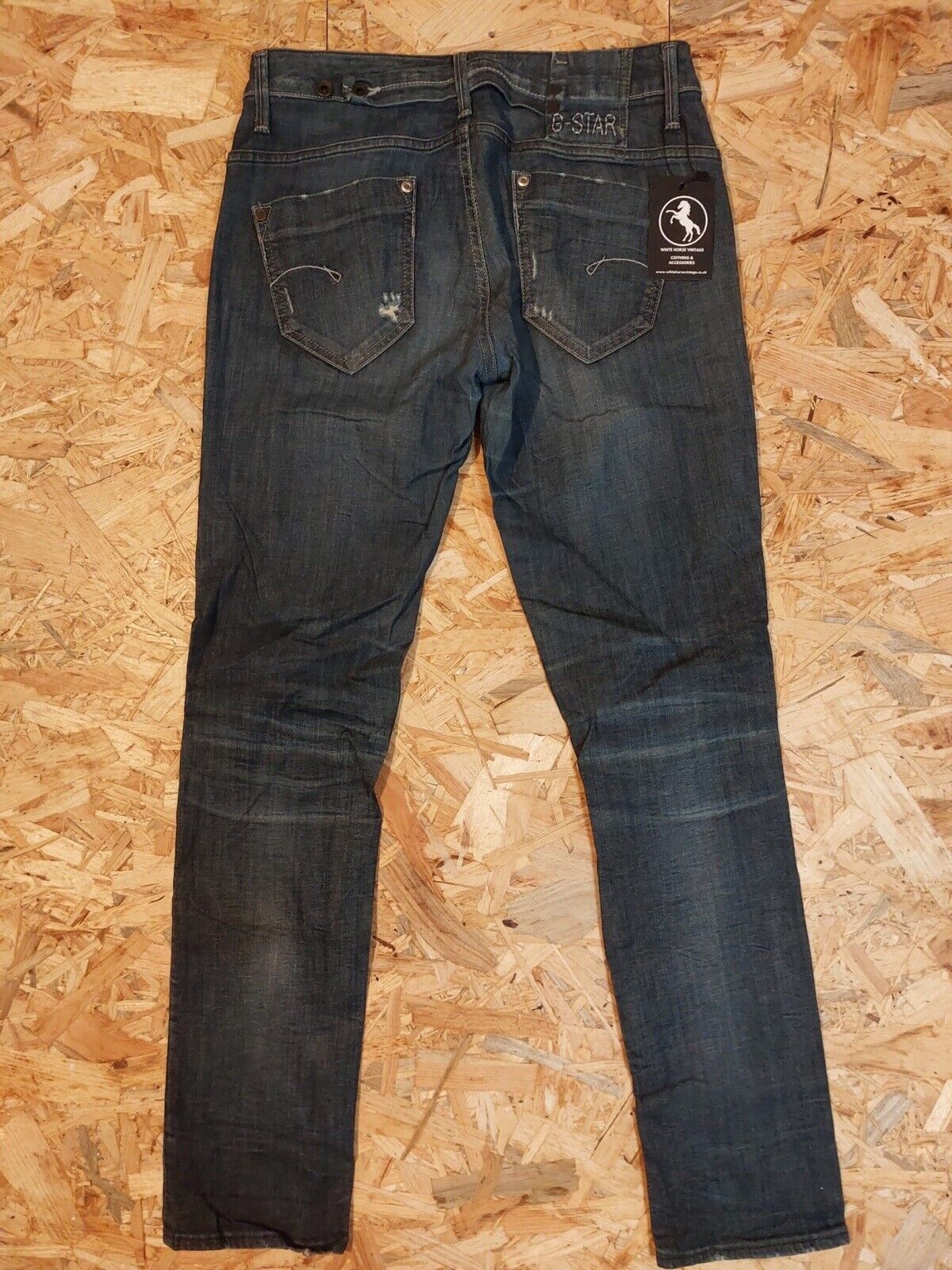 Vintage G-Star Raw 3301 W29 L32 Raw Blue Jeans Straight Leg Retro 90s