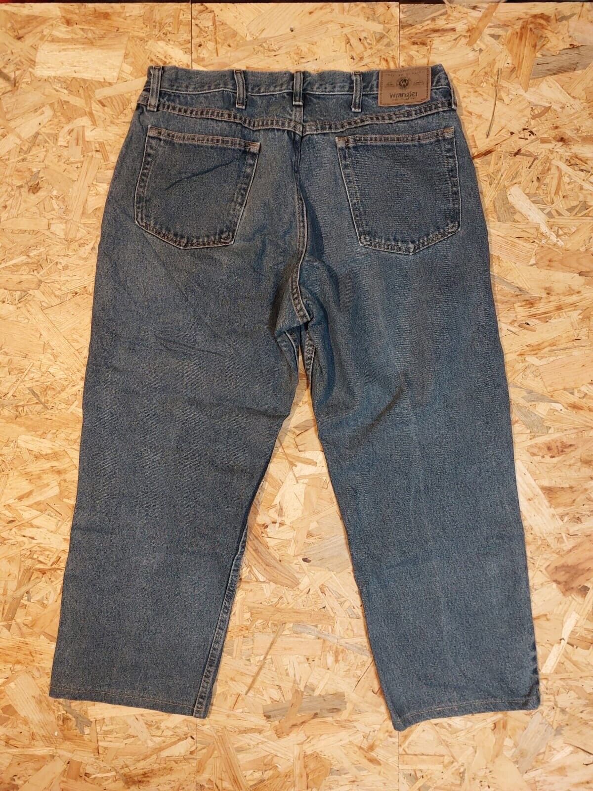 Vintage Wrangler W36 L29 Straight Fit Stonewash Blue Denim Jeans 90s 5 star