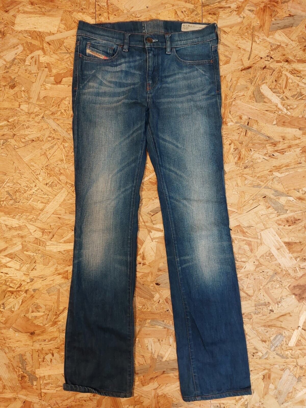 Vintage Diesel Industry BOOTZEE W26 L32 Mid Blue Bootcut Denim Jeans 90s retro