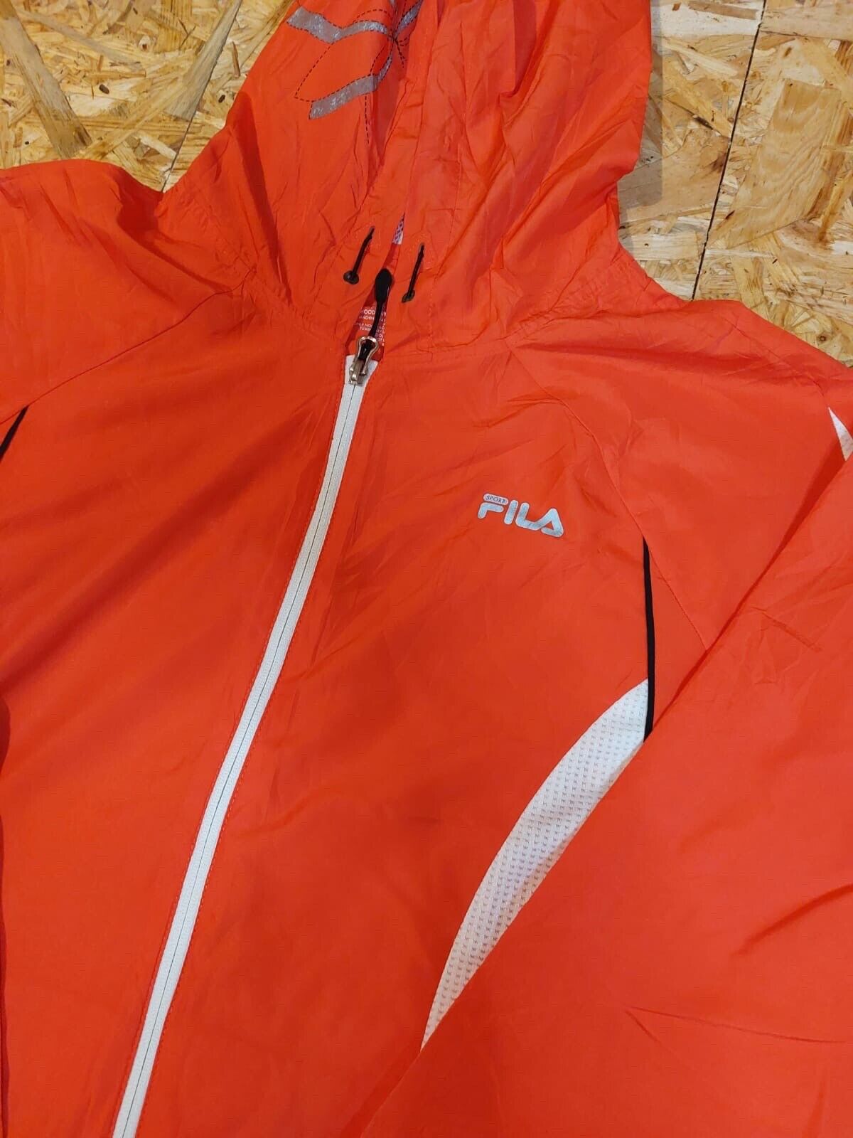 Vintage Fila Sport Sz XL Red luminous Windbreaker Tracksuit Jacket 90s Retro