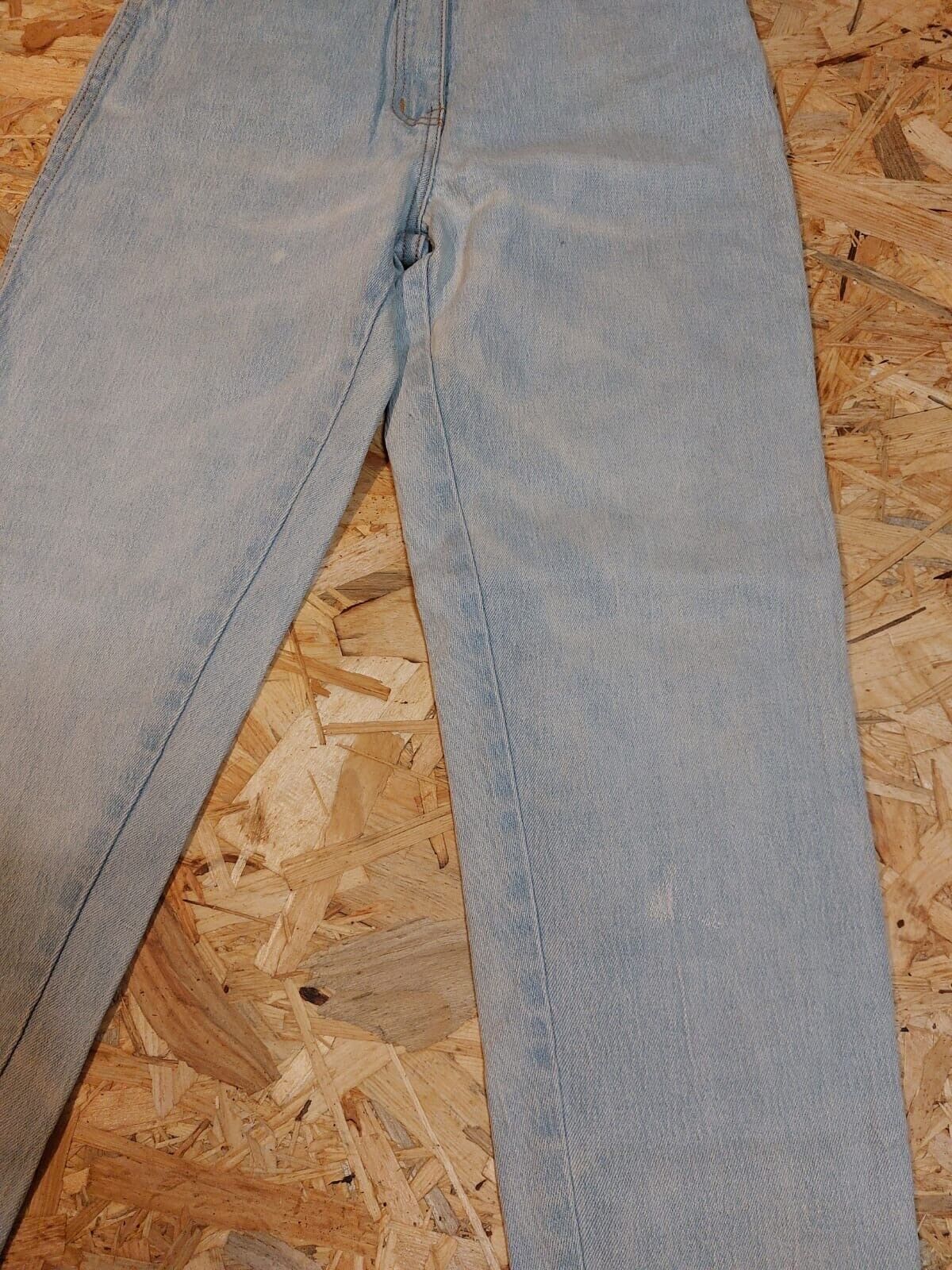 Vintage J.F.Gee W26 L31 Straight Classic Jeans Light Blue 100% Cotton 90s retro