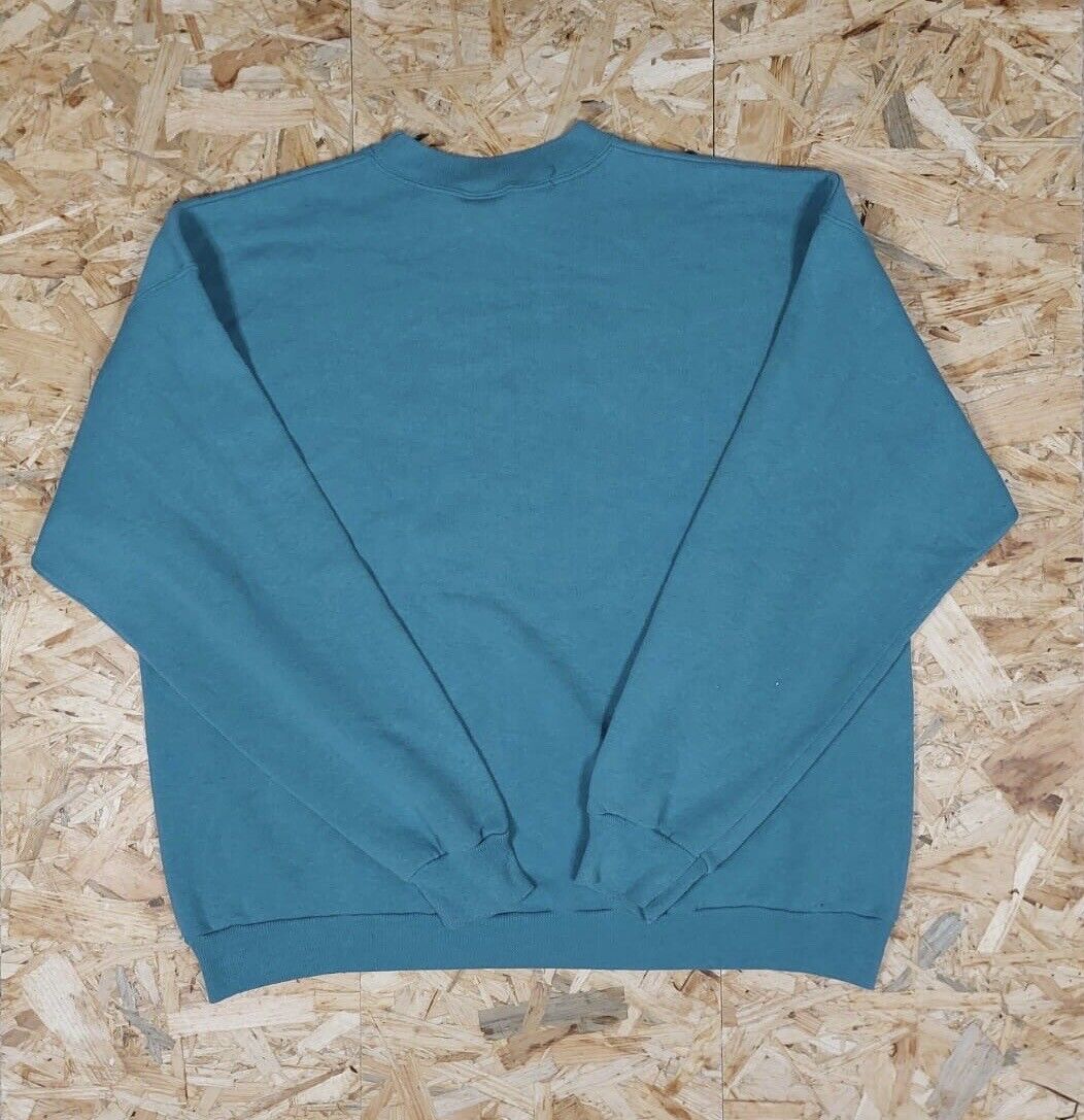 Vintage HANES Graphic print Sz 2XL Teal Blue Sweatshirt 90s retro KOKOPELLI