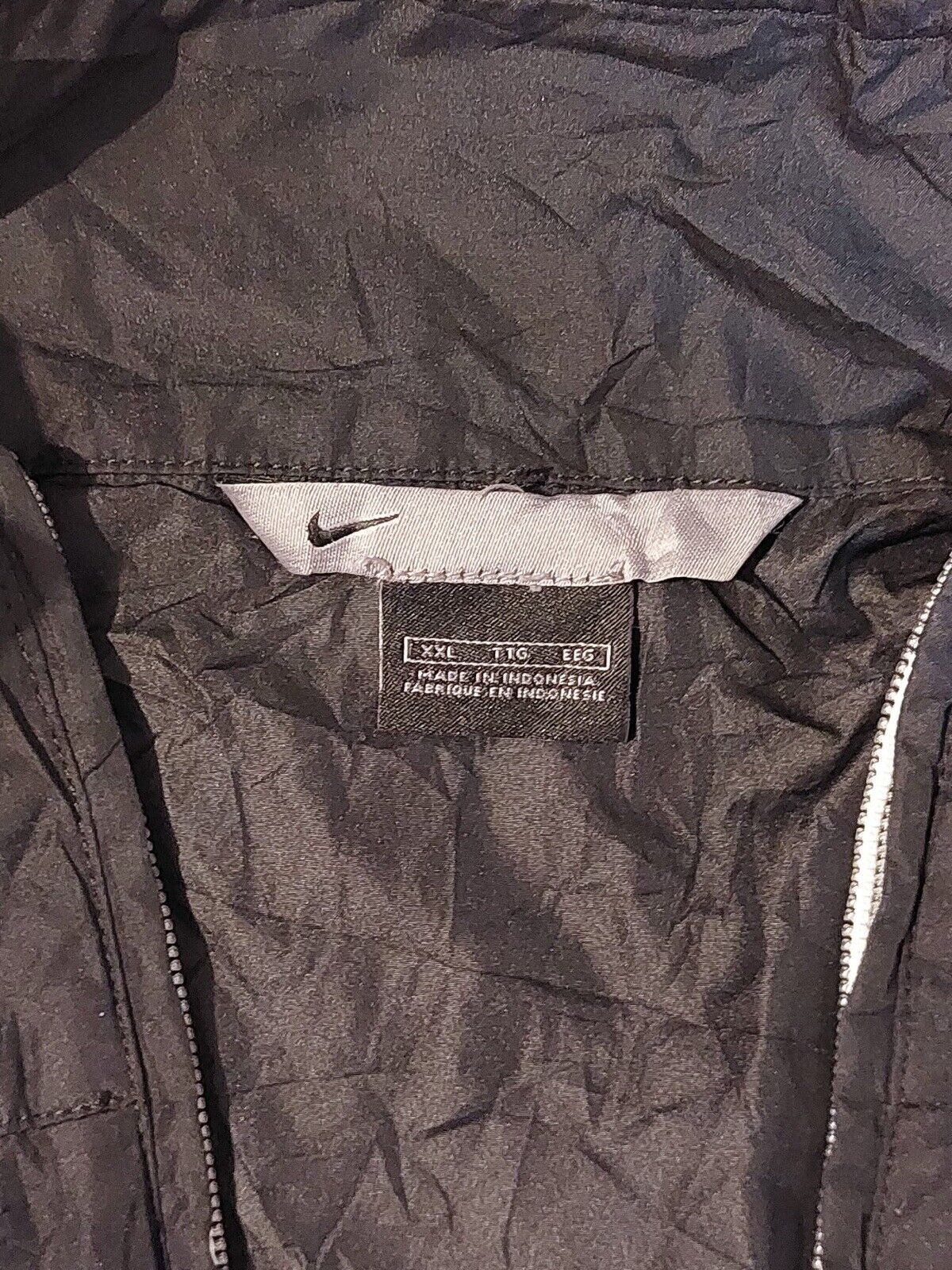 Vintage Nike Sz 2XL Black White Windbreaker Tracksuit Jacket 90s Retro Sport