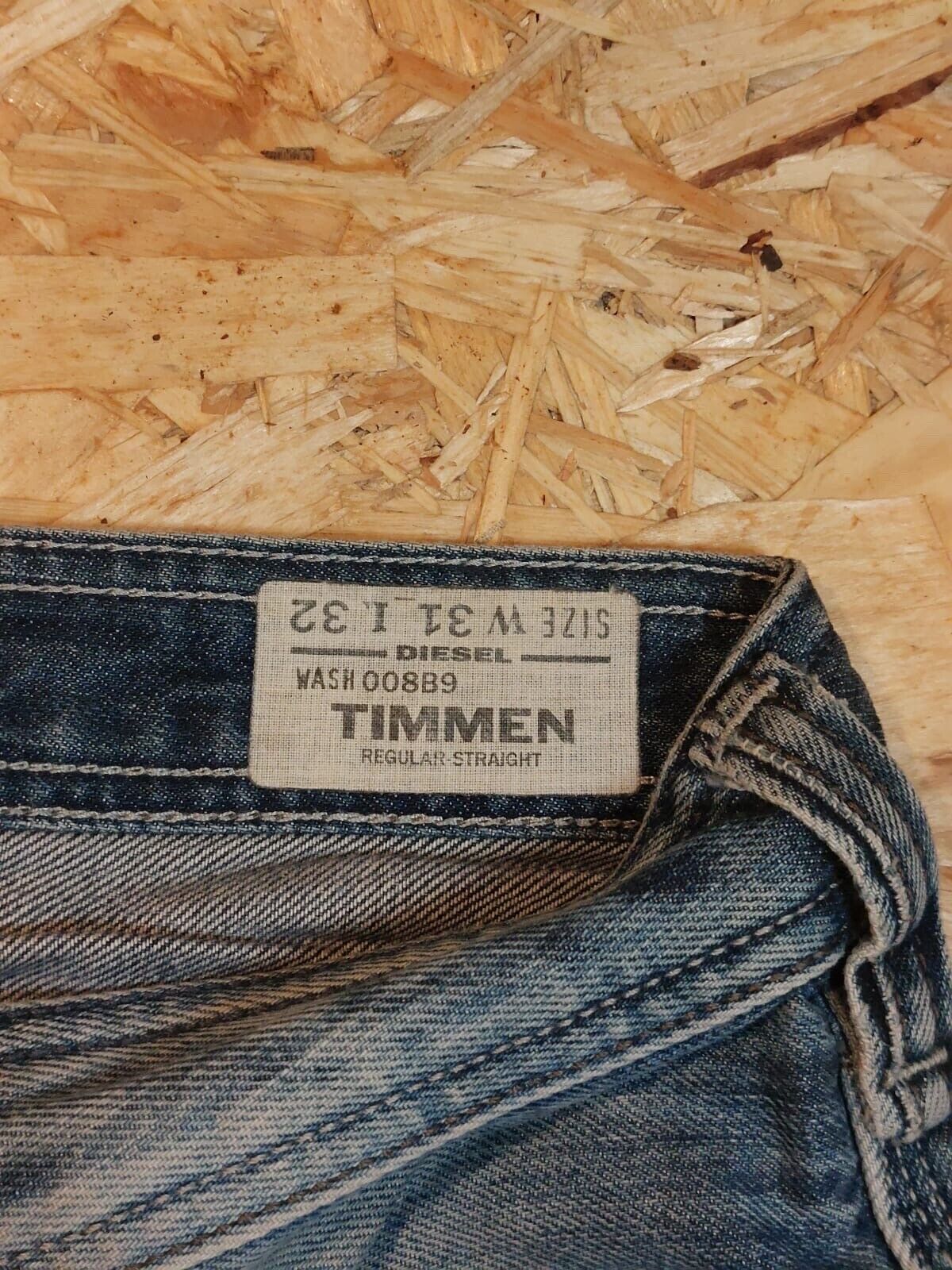 Vintage Diesel W31 L32 Timmen #008B9 Industry Blue Denim Jeans pants 90s Retro