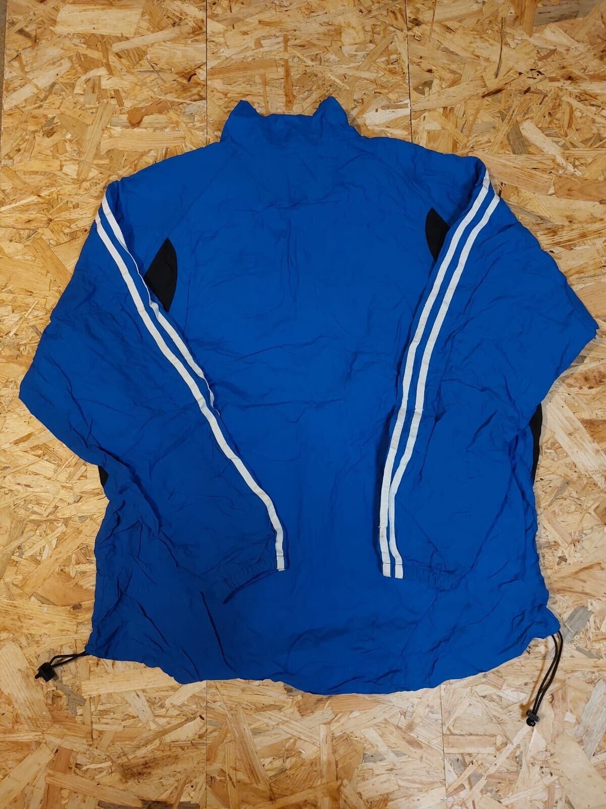 VTG High Five Sz L Blue Windbreaker Tracksuit Jacket White stripe 90s retro