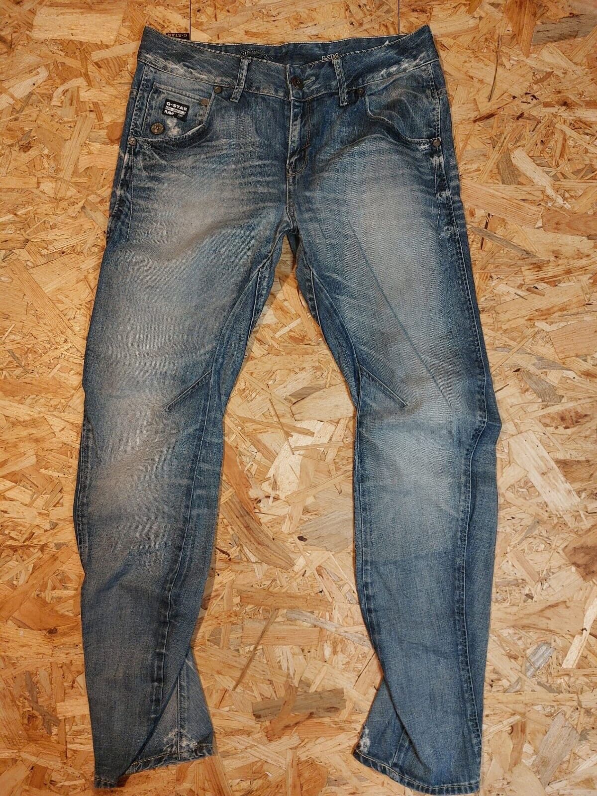 Vintage G-Star GS01 Denim Jeans W27 L32 Blue stone distressed Cotton retro 90s