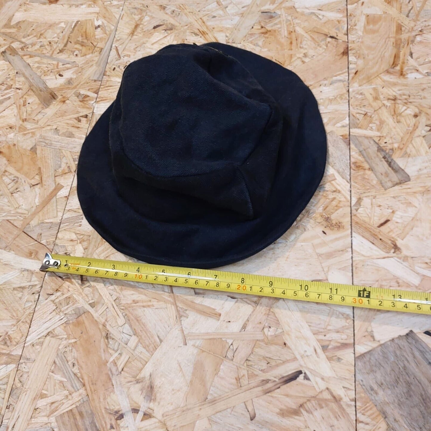 Vintage Lee Denim Bucket Hat - Black - Up cycled By Re-Maid Size S/M