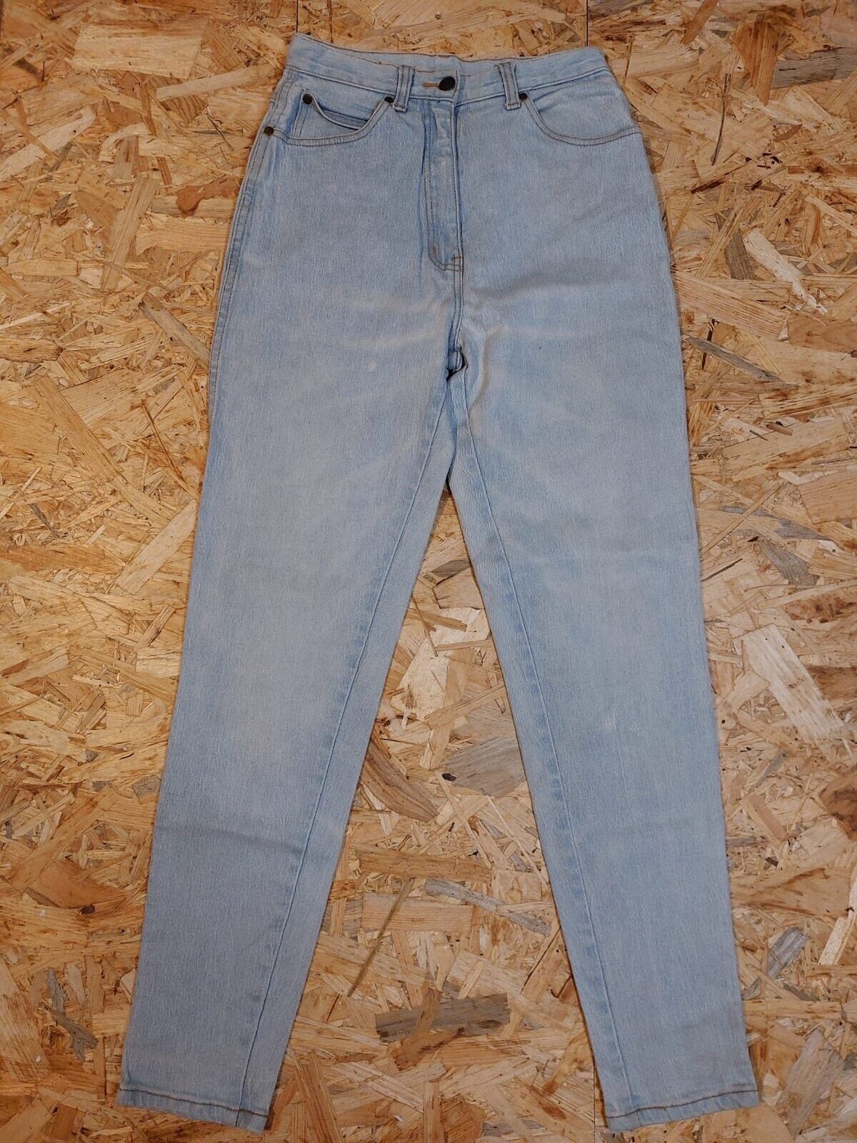 Vintage J.F.Gee W26 L31 Straight Classic Jeans Light Blue 100% Cotton 90s retro