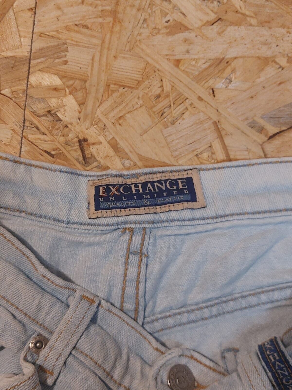 Vintage Exchange Unlimited Sz 14 W30  L30 High Rise Light Blue Jeans 90s retro