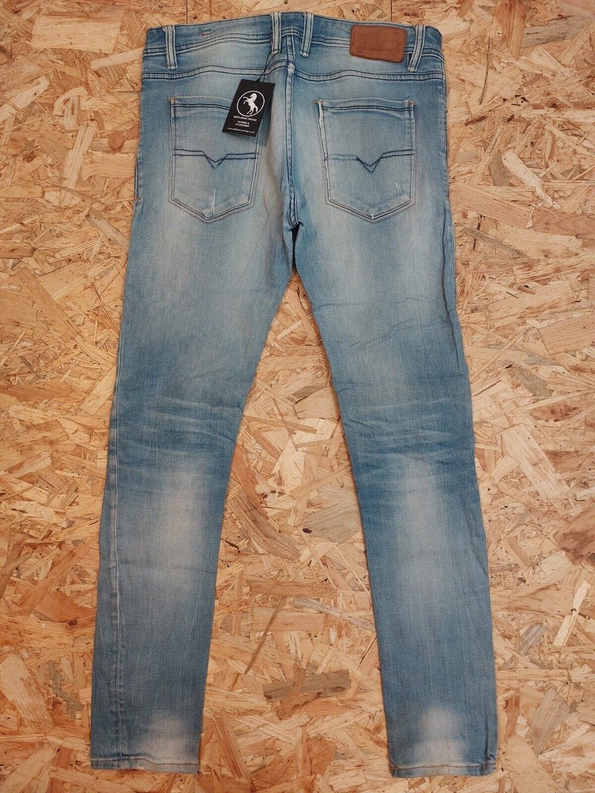 Vintage Diesel Industry W32 L32 Light Blue Straight Denim Jeans 90s retro