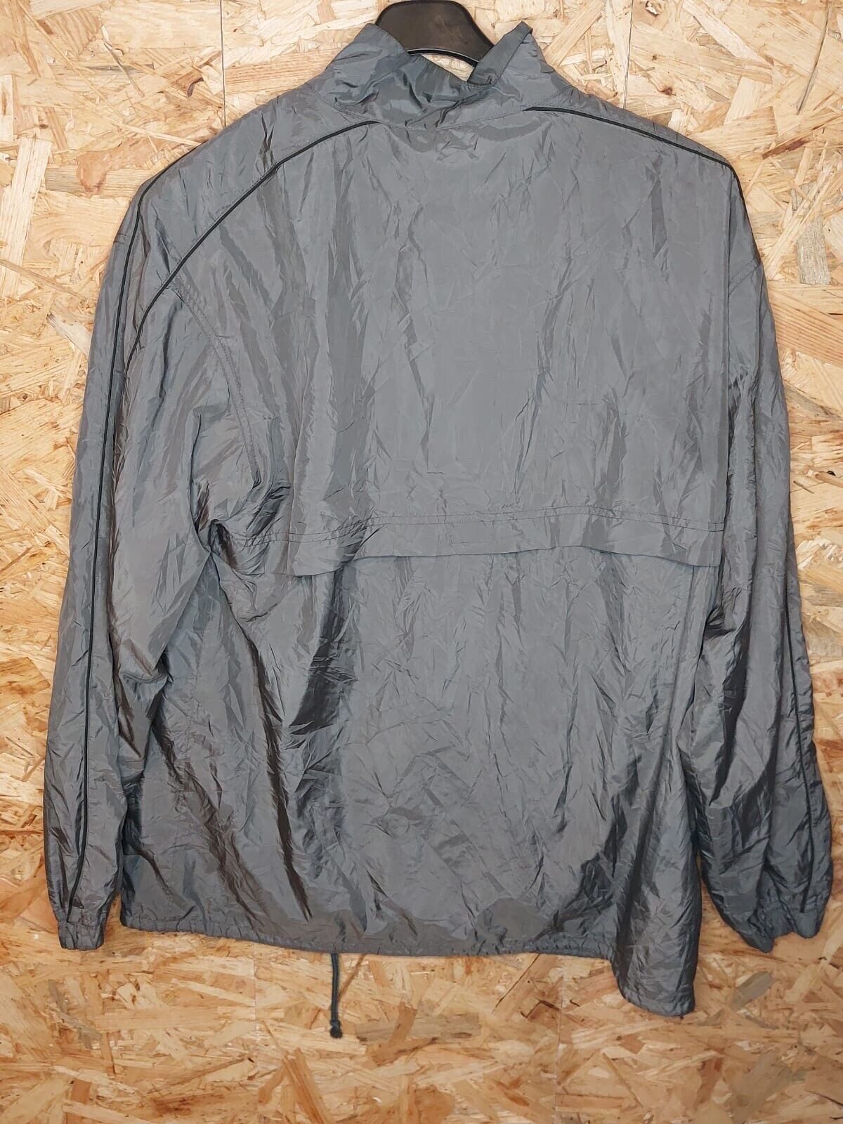 Vintage Reebok Classic Sz L Track Windbreaker Jacket retro 90s Dark Grey