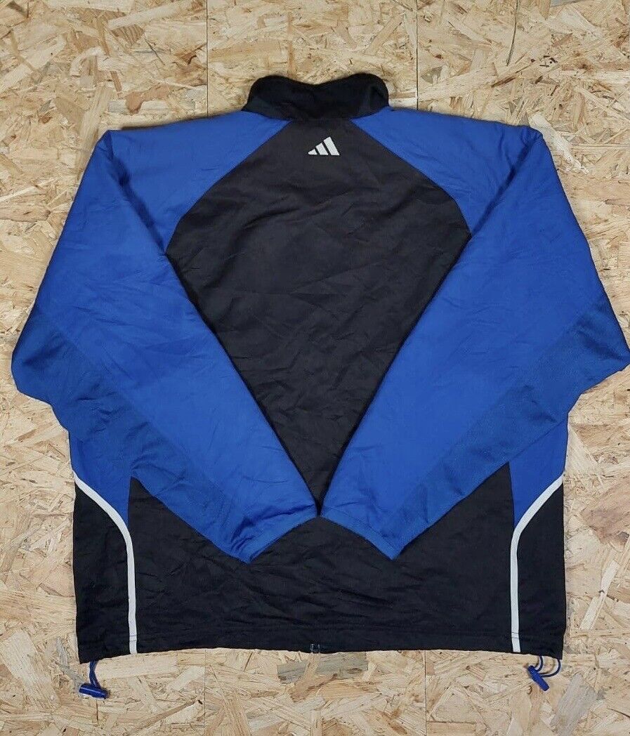 Vintage Adidas Windbreaker Tracksuit Jacket Blue Sz 3XL 00s Nike Tick