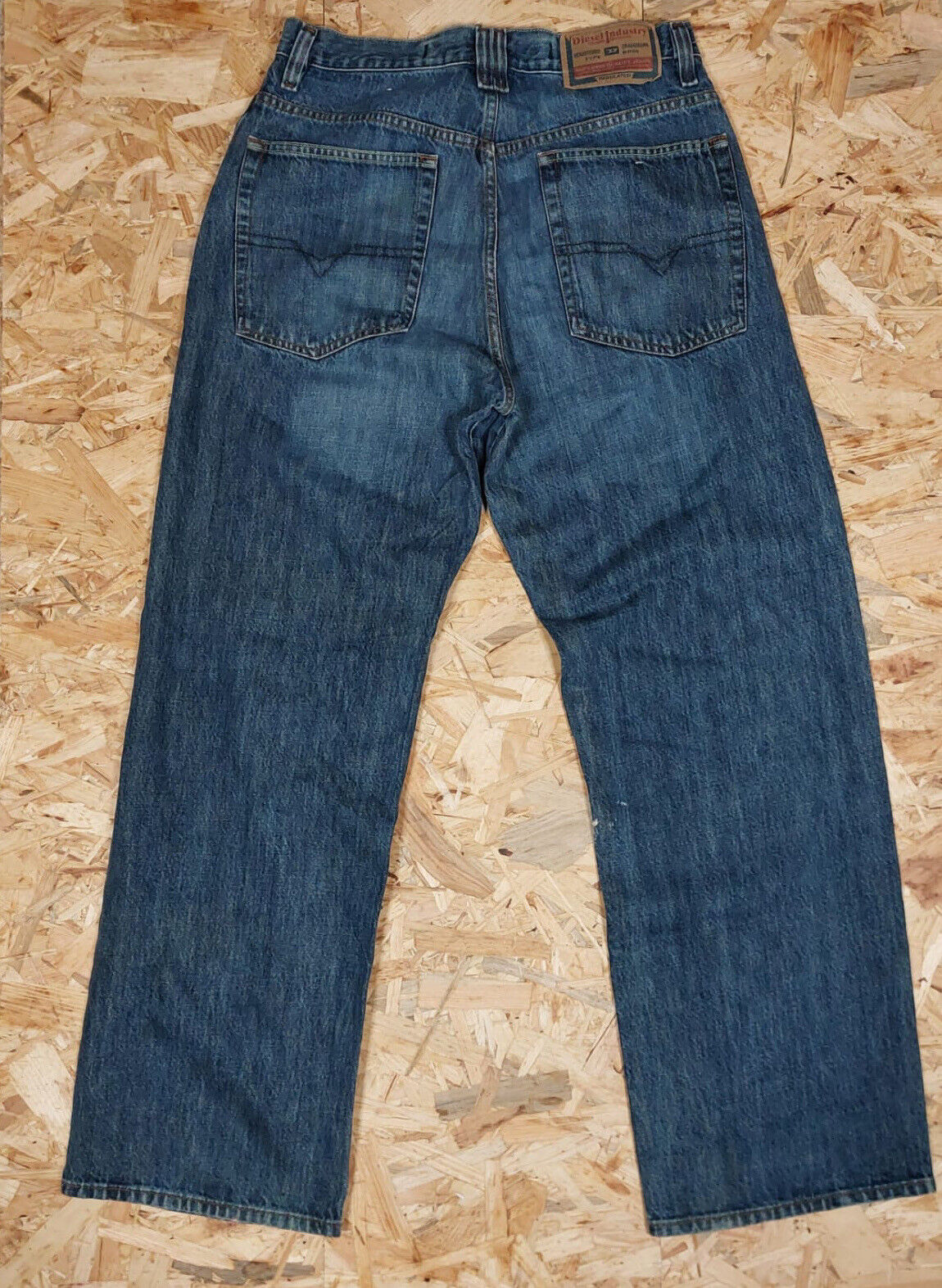 Vintage Diesel Industry W30 L32 Straight Denim Blue Jeans 90s Retro