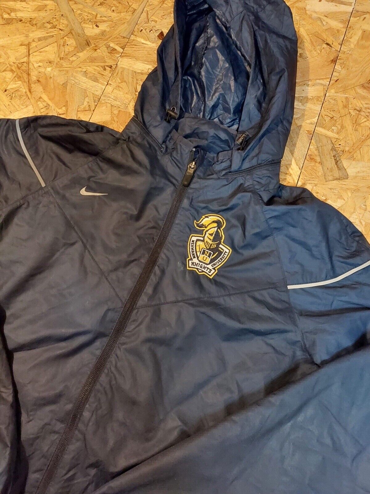 Vintage Nike Sz L Blue Windbreaker Storm-Fit Tracksuit Sports Jacket 90s retro