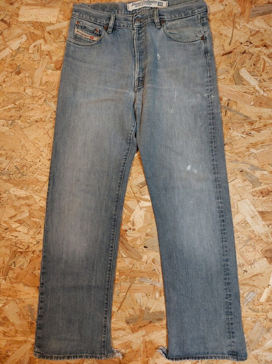 Vintage Diesel Industry W31 L32 Straight Denim Blue Jeans 90s Retro