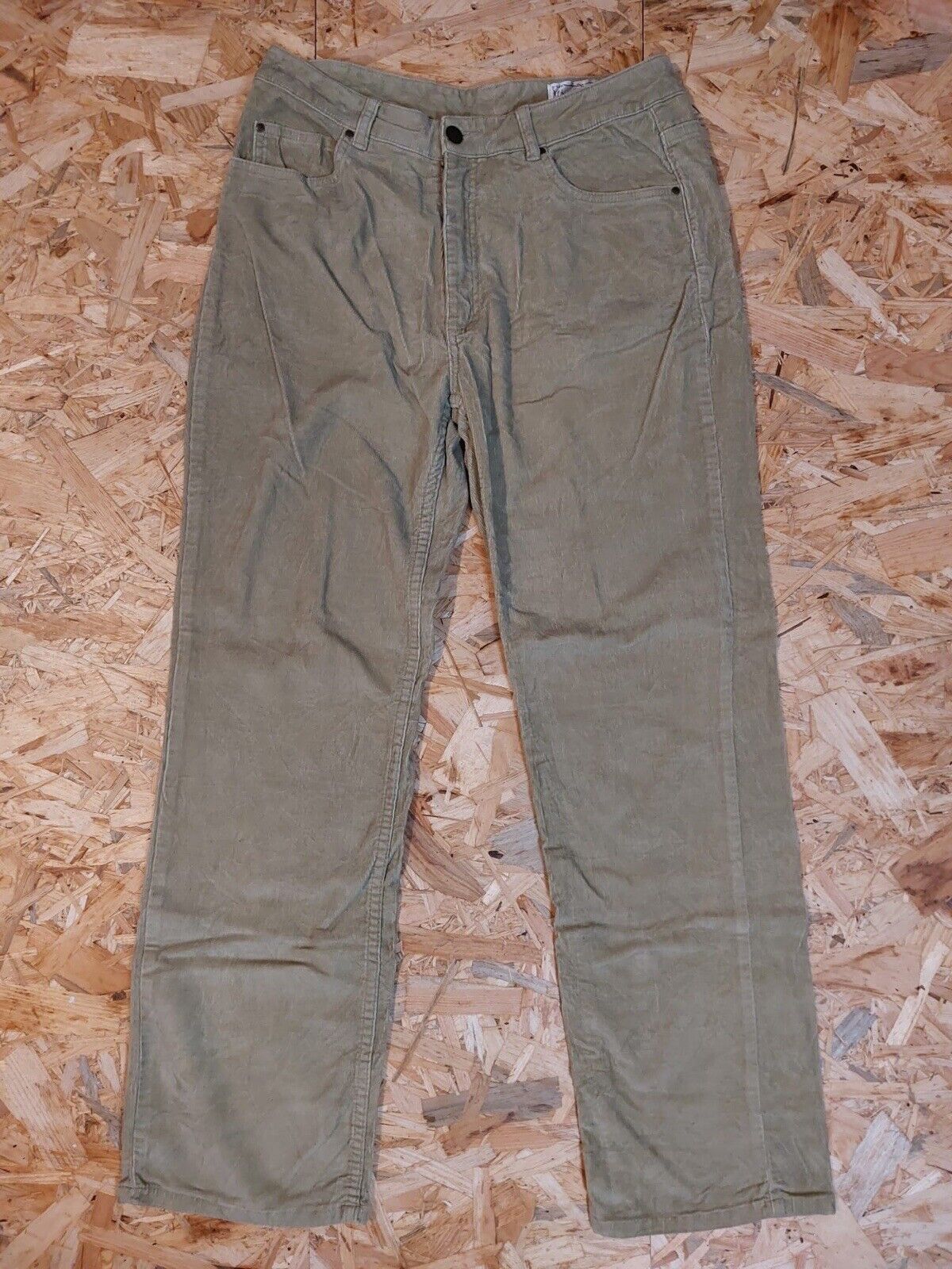 Vintage Live a little Mid Rise Y2K TROUSERS ~ Size 10 Reg L30 Beige