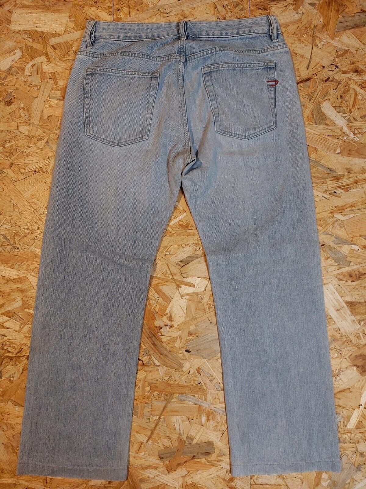 Vintage Diesel Industry W33 L30 Straight Light Blue Jeans Made In Italy 90s