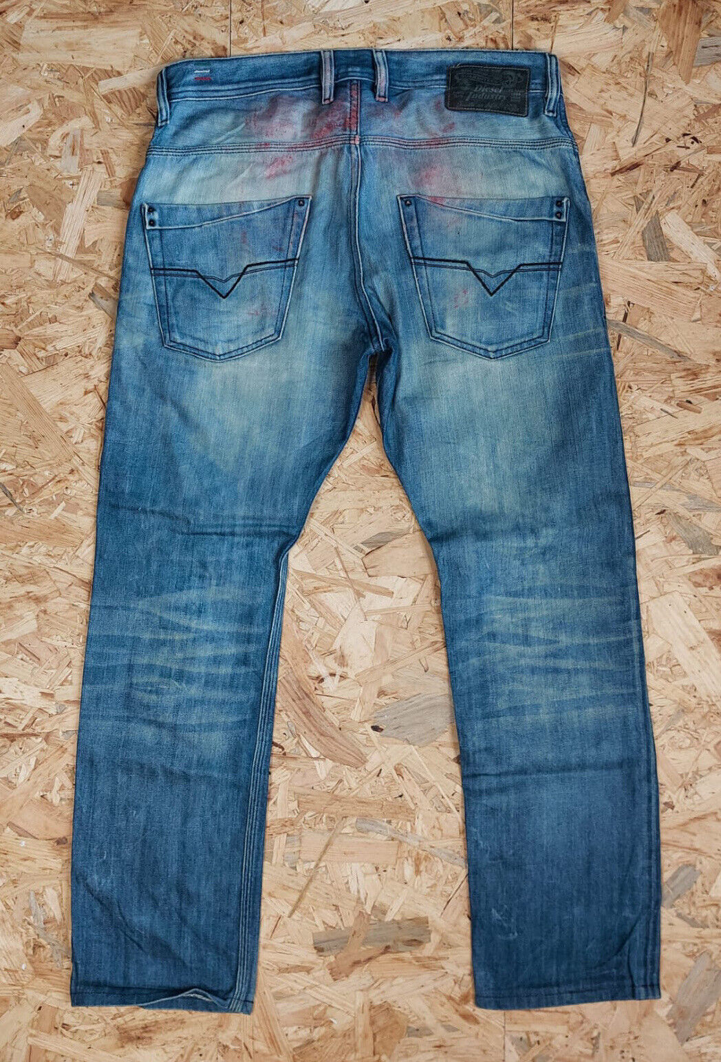 Vintage Diesel W32 L32 Straight KROOLEY Blue Denim Jeans 90s Retro