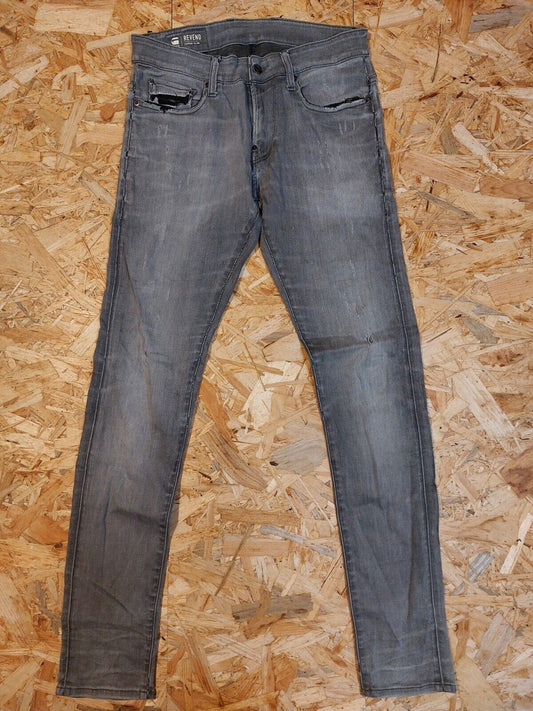 Vintage G-Star REVEND W31 L33 Grey Jeans Super Slim Straight Leg 90s retro