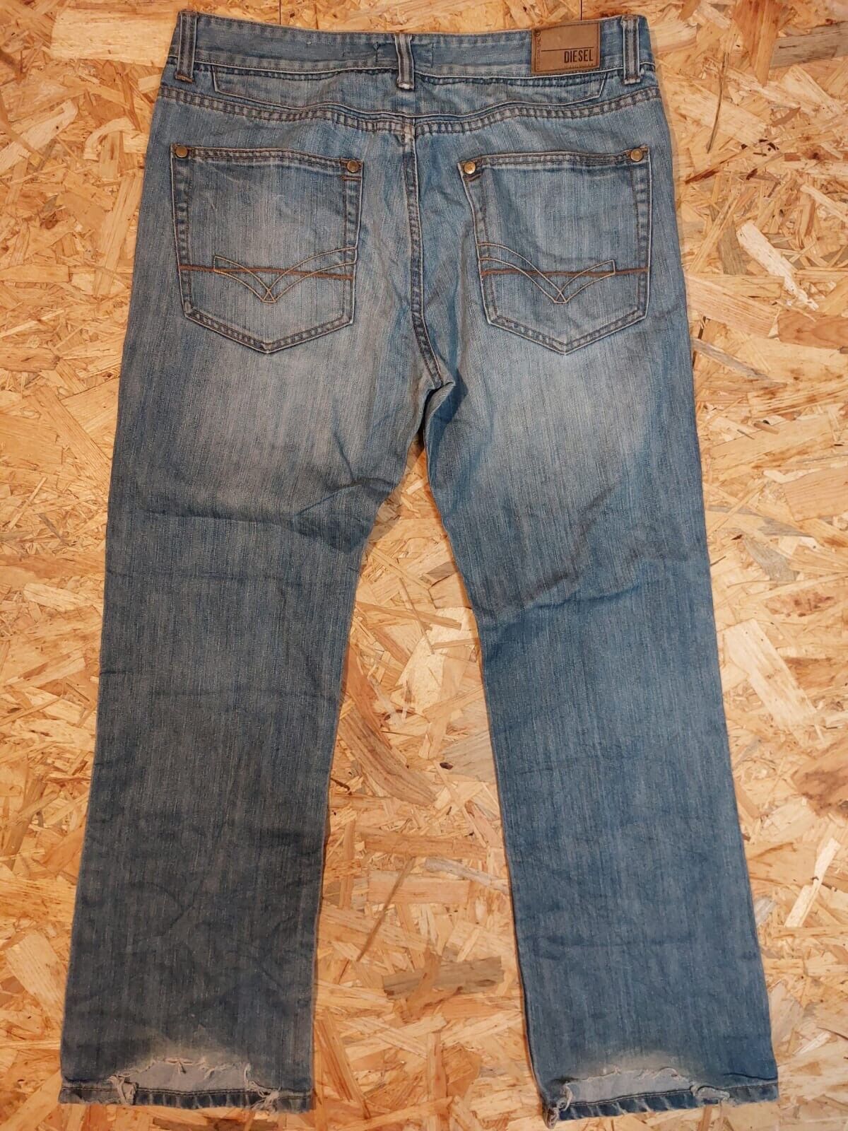 Diesel DEXTER W38 L32 Light Blue Engineered denim Jeans Straight Leg Vintage - WhiteHorse Vintage