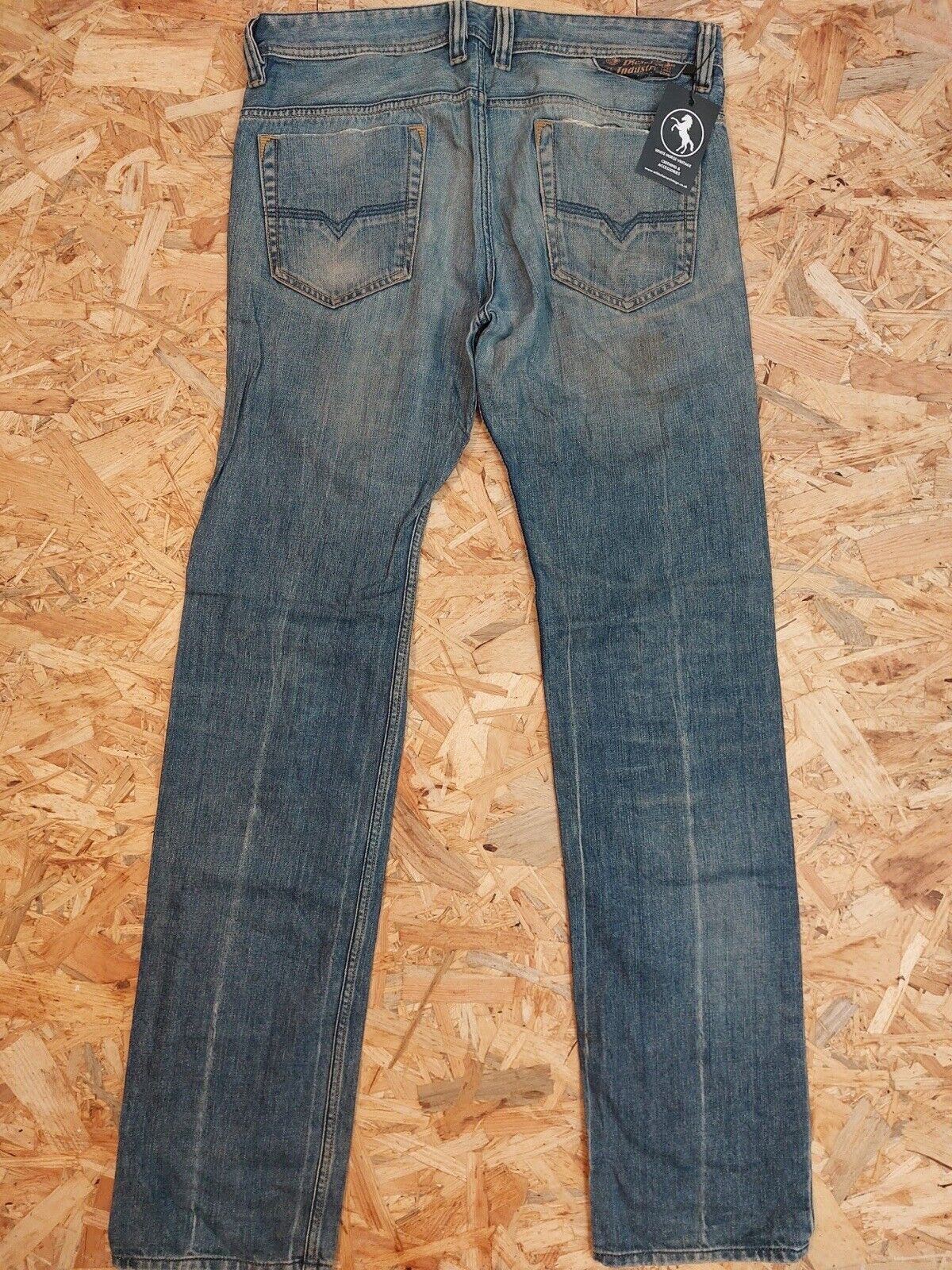 Diesel SAFADO W32 L34 Mid Blue denim Jeans Straight Leg 90s retro Vintage - WhiteHorse Vintage