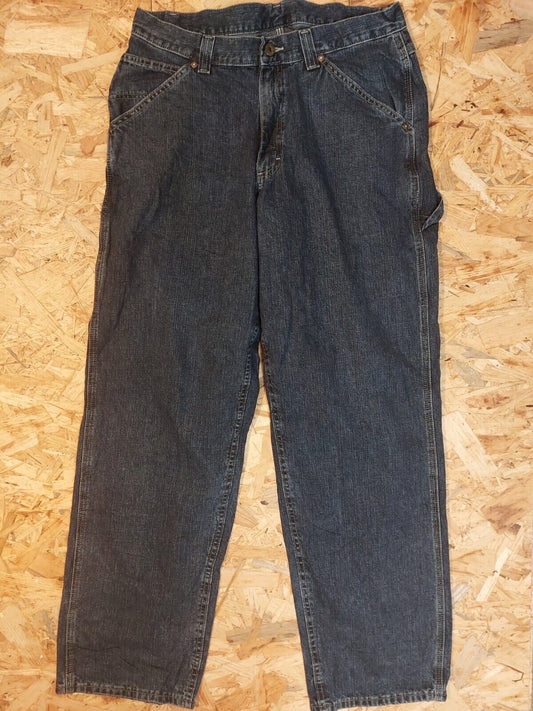 Vintage LEE Dungarees W33 L32 Straight Fit Mid Blue Denim Jeans 90s retro