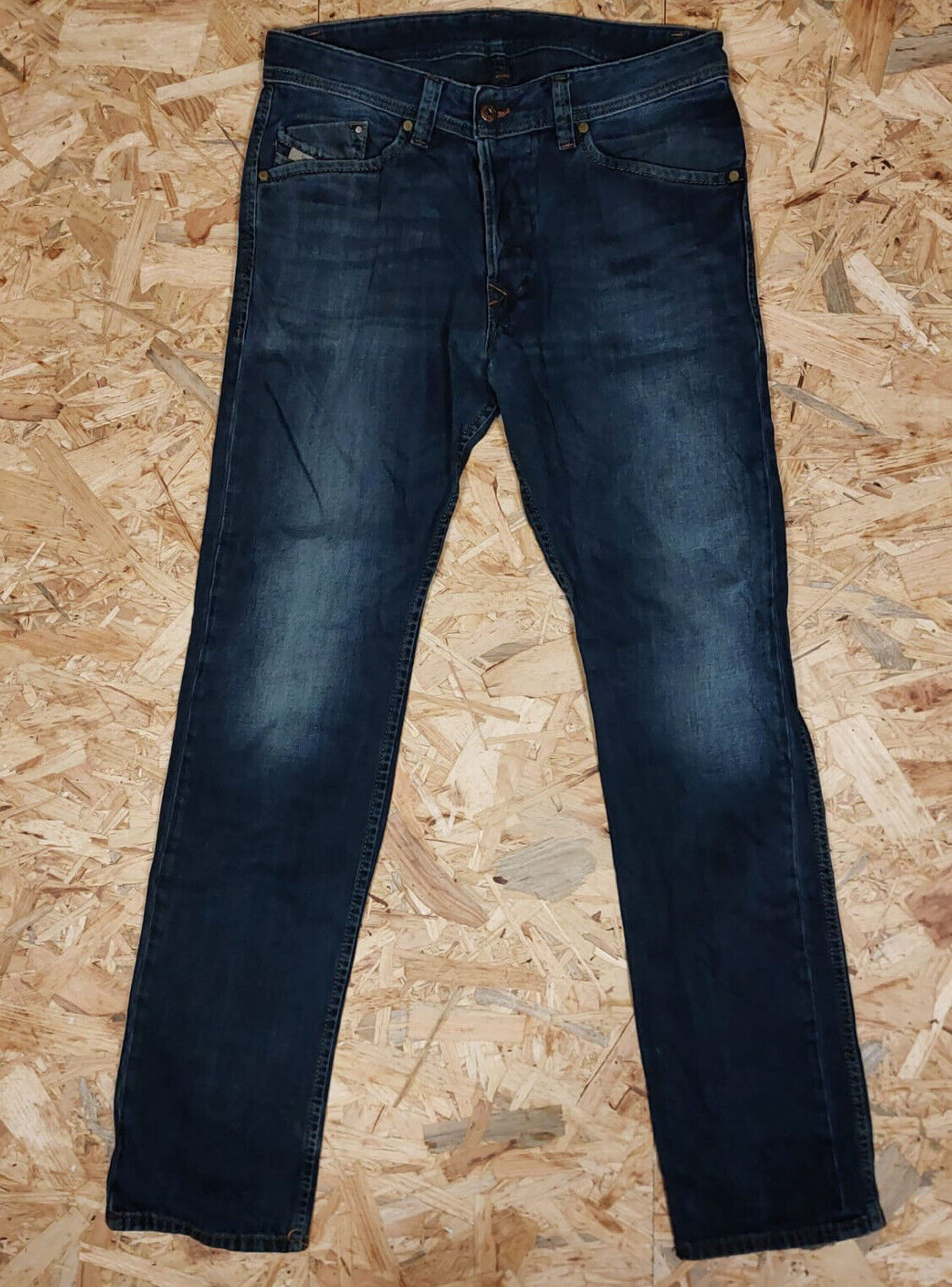 Vintage Diesel Industry W30 L32 Dark Blue Straight Denim Jeans 90s