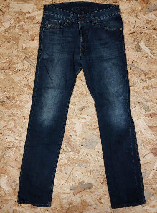 Vintage Diesel Industry W30 L32 Dark Blue Straight Denim Jeans 90s