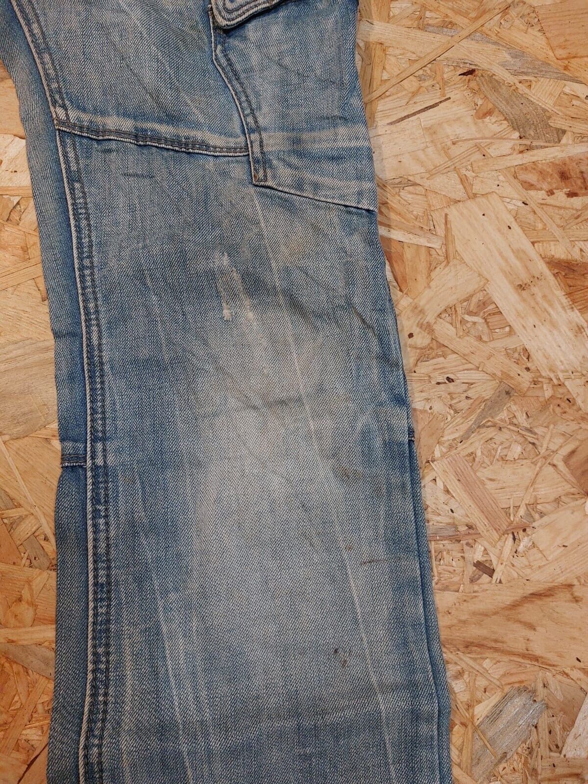 Vintage Diesel Industry W31 L33 rework Light Blue Straight Denim Jeans 90s retro