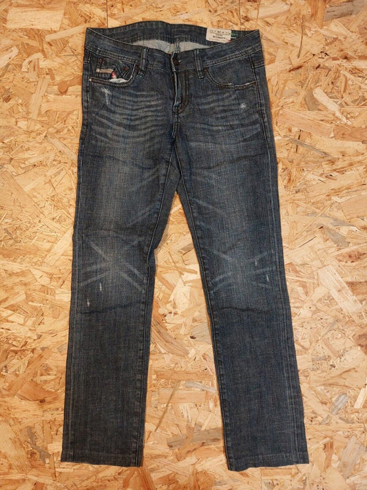 Vintage Diesel Industry W28 L32 RONHY Raw Straight Stretch Denim Jeans 90s retro