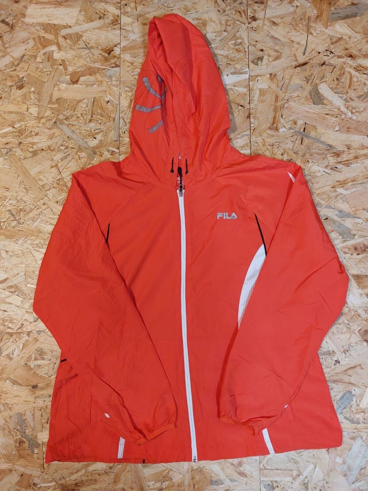 Vintage Fila Sport Sz XL Red luminous Windbreaker Tracksuit Jacket 90s Retro