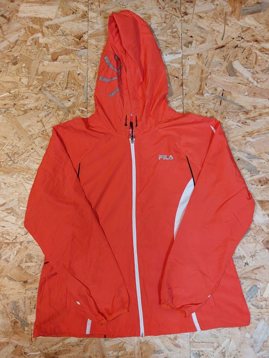 Vintage Fila Sport Sz XL Red luminous Windbreaker Tracksuit Jacket 90s Retro