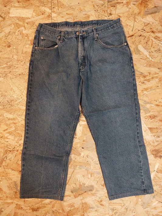 Vintage Wrangler W36 L29 Straight Fit Stonewash Blue Denim Jeans 90s 5 star