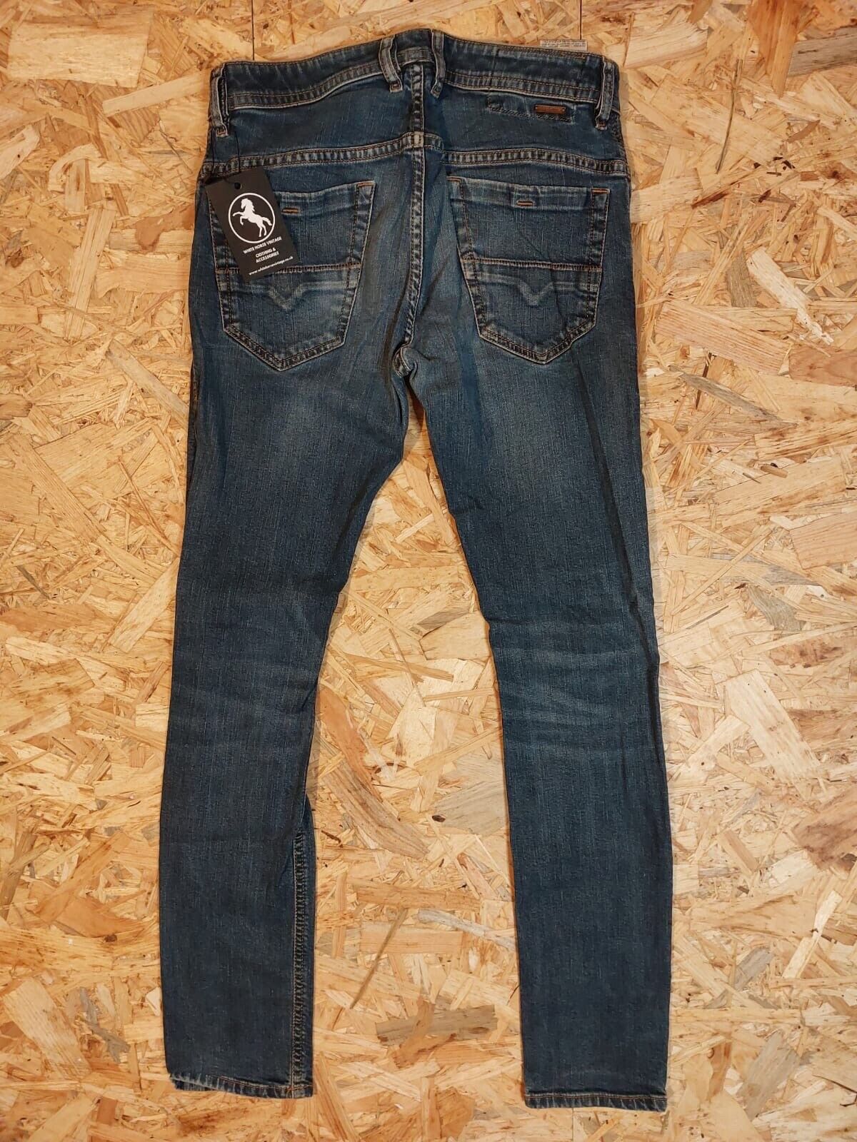 Vintage Diesel Industry W30 L31 THOMMER Dark Blue Straight Denim Jeans 90s retro