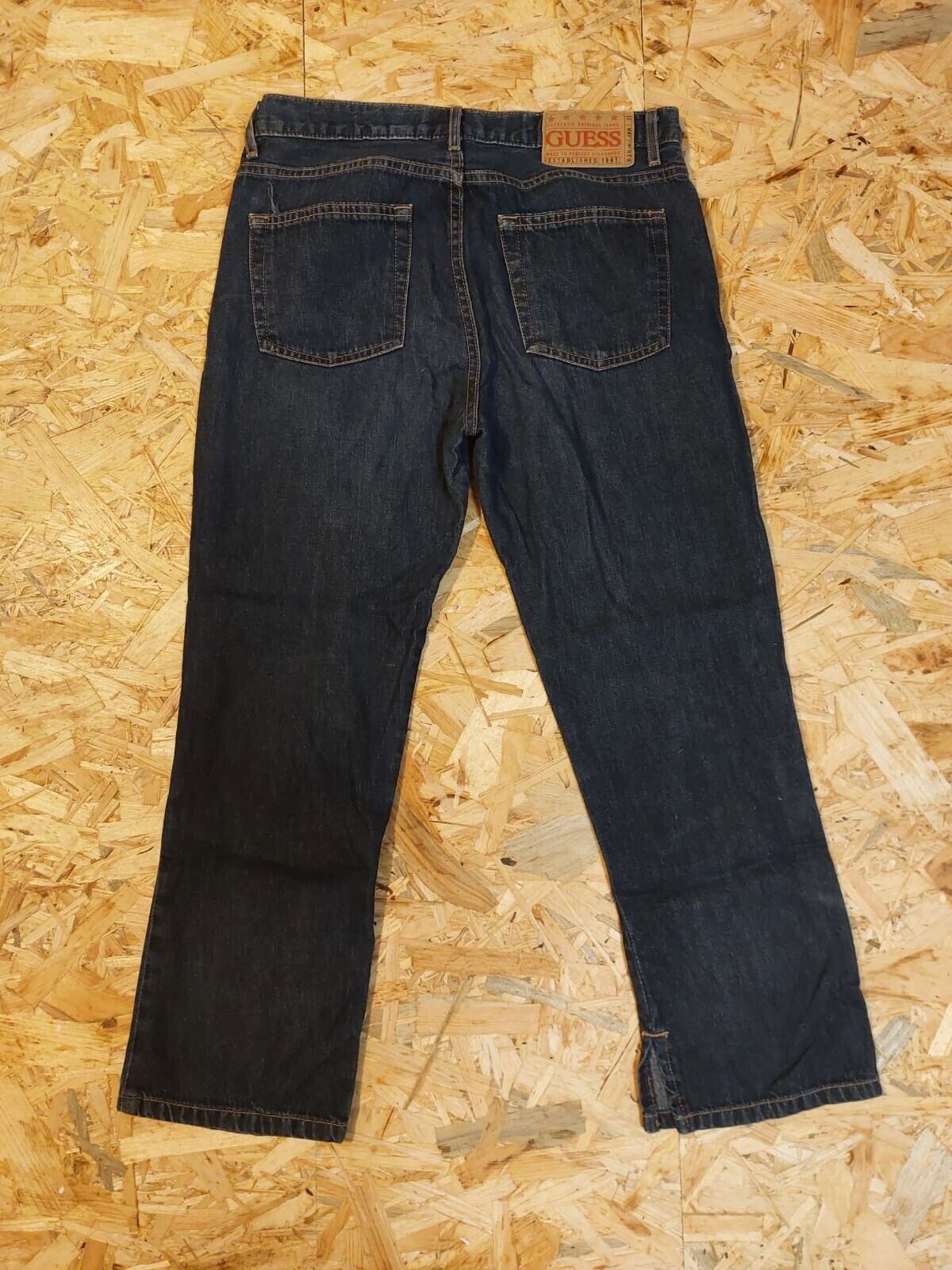 GUESS Jeans Capris W29 L25 Dark Blue 100% Cotton Style 13091 Cut 53597 - WhiteHorse Vintage